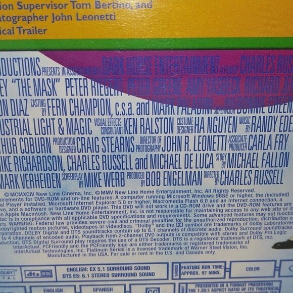 LOT - DVDs - Mask 1994 & Son of the Mask 2005 Jim Carrey Jaimie Kennedy - Picture 10 of 16